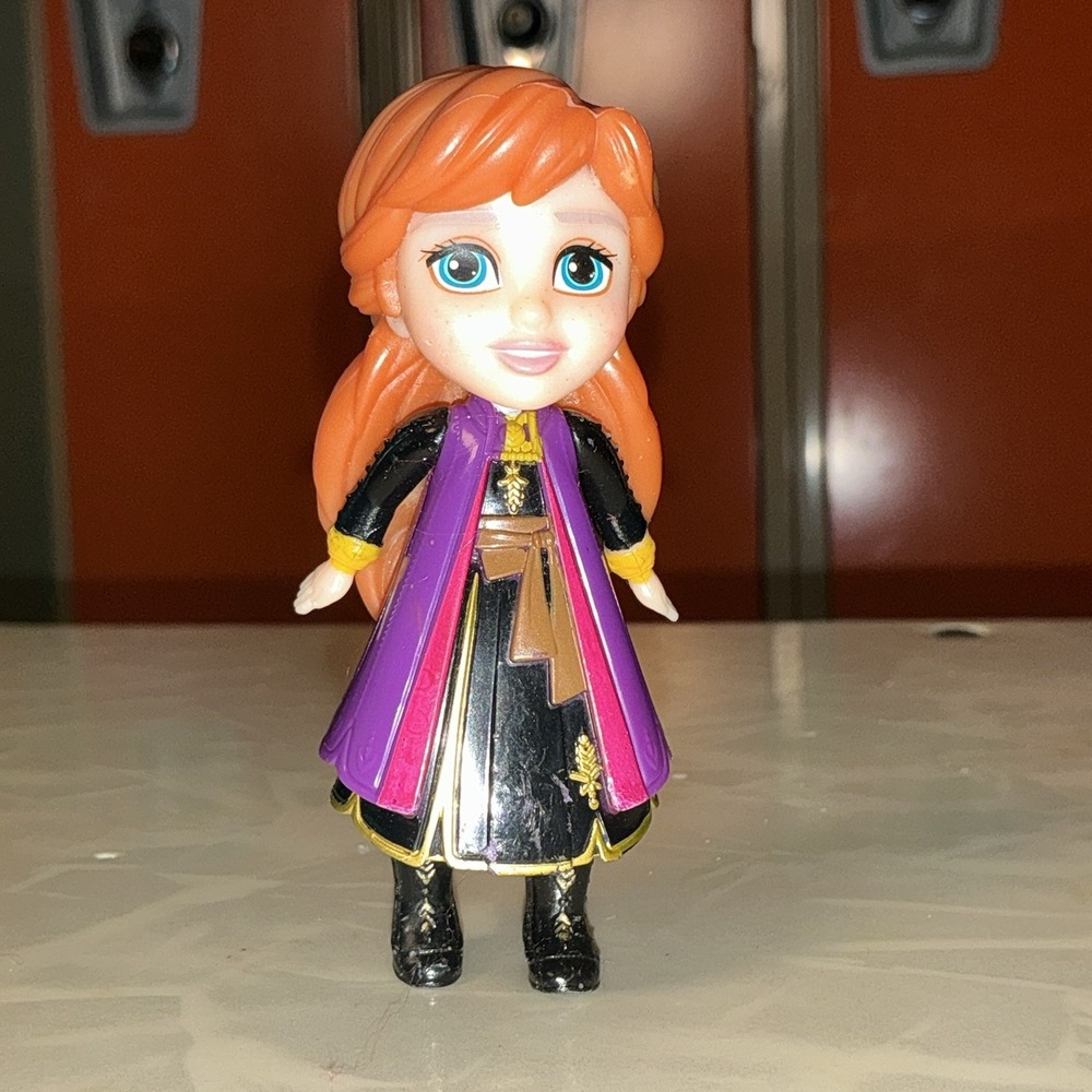 Disney‎ Frozen Posable Mini Doll Toddler Miniature 3.5" Figure - Anna